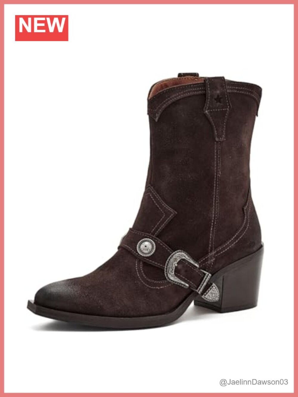 Free People Lady Lonestar Suede Western Ankle Boots